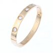 Picture of Welch Women's Welch Stone Detailed Gold Women's Stainless Steel Bracelet