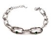 Picture of Welch Steel Welch Purple Green Stone Detailed Stainless Steel Bracelet