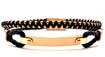 Picture of Welch Steel Welch Men's Rose Stainless Steel Beaded Leather Bracelet