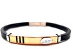 Picture of Welch Steel Welch Men's Stainless Steel Leather Bracelet