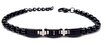 Picture of Welch Steel Welch Black Chain Stone Detailed Stainless Steel Bracelet