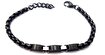 Picture of Welch Steel Welch Black Chain Stone Detailed Stainless Steel Bracelet