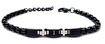 Picture of Welch Steel Welch Black Chain Stone Detailed Stainless Steel Bracelet