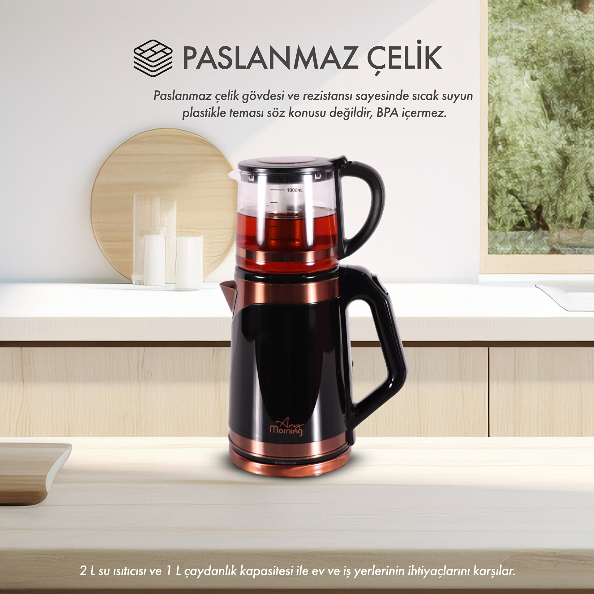 Electric Turkish Tea Maker Tea Kettle Semaver