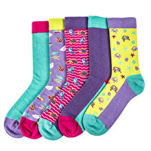Anemoss Women’s 5-Pack Seamless Nautical Socks – Size 36-40 (EU)