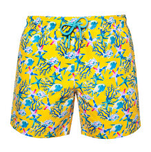 Anemoss Aquarium Men's Swim Short with Three Pockets, Mesh Inside, Elastic and Laced Waist