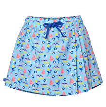 Anemoss Seagull Breeze Women’s Skort – Elastic Waist with Drawstring, Cute Ocean Print, Soft Stretch Fabric