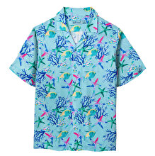 Anemoss Akvaryum Men's Boho Shirt 100% Viscose