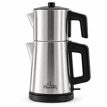 Any Morning OZ26CM10 2-in-1 Stainless Steel Tea Maker & Electric Kettle