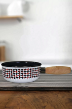 PR Home Forte Black Enamel Wooden-Handle Mini Pan