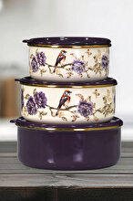 PR Home Fiorella Enamel 3-Piece Storage Set