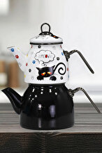 PR Home Cat Rose Model Enamel Teapot