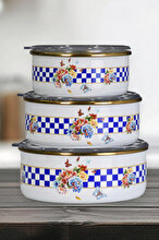 PR Home Allegro Enamel 3-Piece Storage Set