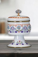 PR Home Humaşah Enamel Footed Candy Dish