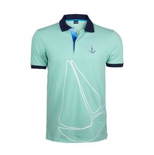 Anemoss Marine Mint Green Men's Polo Collar T-Shirt S Size