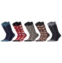 Biggdesign Socks 5 Pairs 8-12'' Multicolored Dogs, Cotton Breathable Dress Bulk
