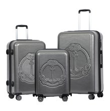 Biggdesign Ocean Hardshell Spinner Luggage Set, Gray, 3 Pcs, 44 - 66 - 99 lbs
