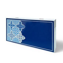 Biggdesign Blue Tile Backgammon Set, Magnetic Closure, Scratch-Resistant Surface