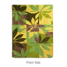 Bigghome Botanic Double Blanket 200x220 cm – Soft Cotton Blend, Botanical Pattern