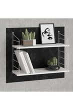 Decormet Armoni Shelf Set, 2 Shelves, 200*720, White Metal + Wood