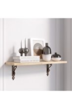Decormet Retro Shelf Set 20×60 – Sapphire Oak & Black Forged