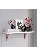 Decormet Retro Shelf Set 20×60 – White & Red