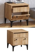 Decormet Orabella Nightstand – Sapphire Oak