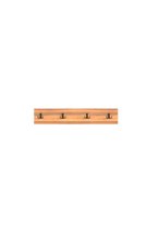 Decormet 4-Hook Wall-Mounted Rack – Walnut
