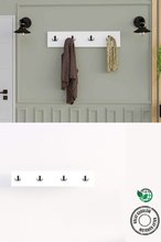 Decormet 4-Hook Wall-Mounted Rack – White