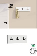 Decormet 3-Legged Wall-Mounted Coat Rack – White