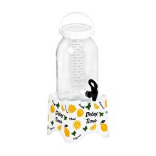 Herevin 3 lt Decorated Beverage Dispenser-Detox Time-With Infuser