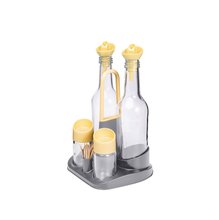 Herevin 2pcs 330 cc Oil&Vinegar Bottle and 2pcs 70cc Salt Shaker Set-Sand