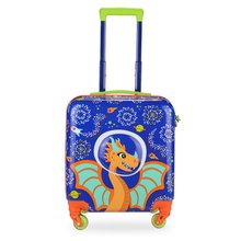 Milk&Moo Colorful Lighted Wheeled Rickshaw Kids Suitcase with 3D Ponix Design