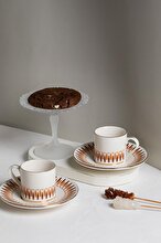 Porser Palm Brown Pure Coffee Set 4 Pieces