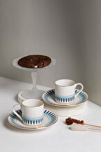 Porser Palm Blue Pure Coffee Set 4 Pieces
