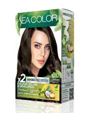 SEA COLOR AMMONIA FREE  HAIR DYE KIT 6.0