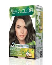 SEA COLOR AMMONIA FREE  HAIR DYE KIT 7.1