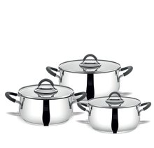 Serenk Modernist Stackable 6 Pieces Stainless Steel Cookware Set
