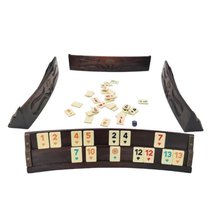 Star Carved Wooden Oval Okey Set