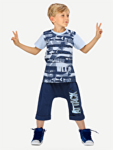 Casabony Attack Navy Boys' Capri Set - 3 Years