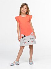 Casabony Cat Shiny Knit Girls' Dress - 3 Years