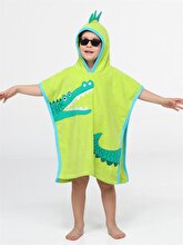 Casabony Crocodile Green Poncho Boy Beach Towel Standard