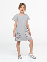 Casabony Unicat Woven Girls' Dress - 3 Years