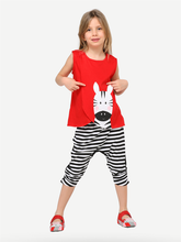 Casabony Zebra Striped Baggy Capri Set 3 YEARS