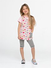 Casabony Heart Side Pocket Tunic + Tights Set 3 YEARS