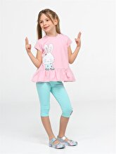Casabony Bunny Ruffled Sleeves Tunic + Leggings Set 3 YEARS