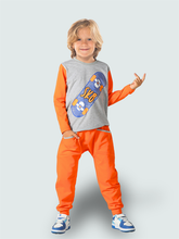 Casabony Orange Skateboard Baggy Pants Set 3 YEARS
