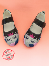 Casabony Princess Shiny Denim Girl Child Ballet Flats 23