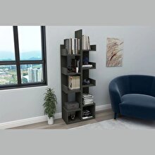 Enda Home Pamphylia 10 Sections/Shelves Bookcase Anthracite