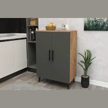 Enda Home 3 Shelves 2 Doors Multi-Purpose Cabinet Anthracite - Atlantik Çam